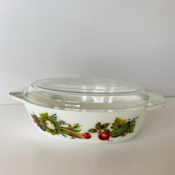 Vintage Retro Tuscany Market Garden JAJ Pyrex Casserole Dish Tureen & Lid - Picture 1 of 11